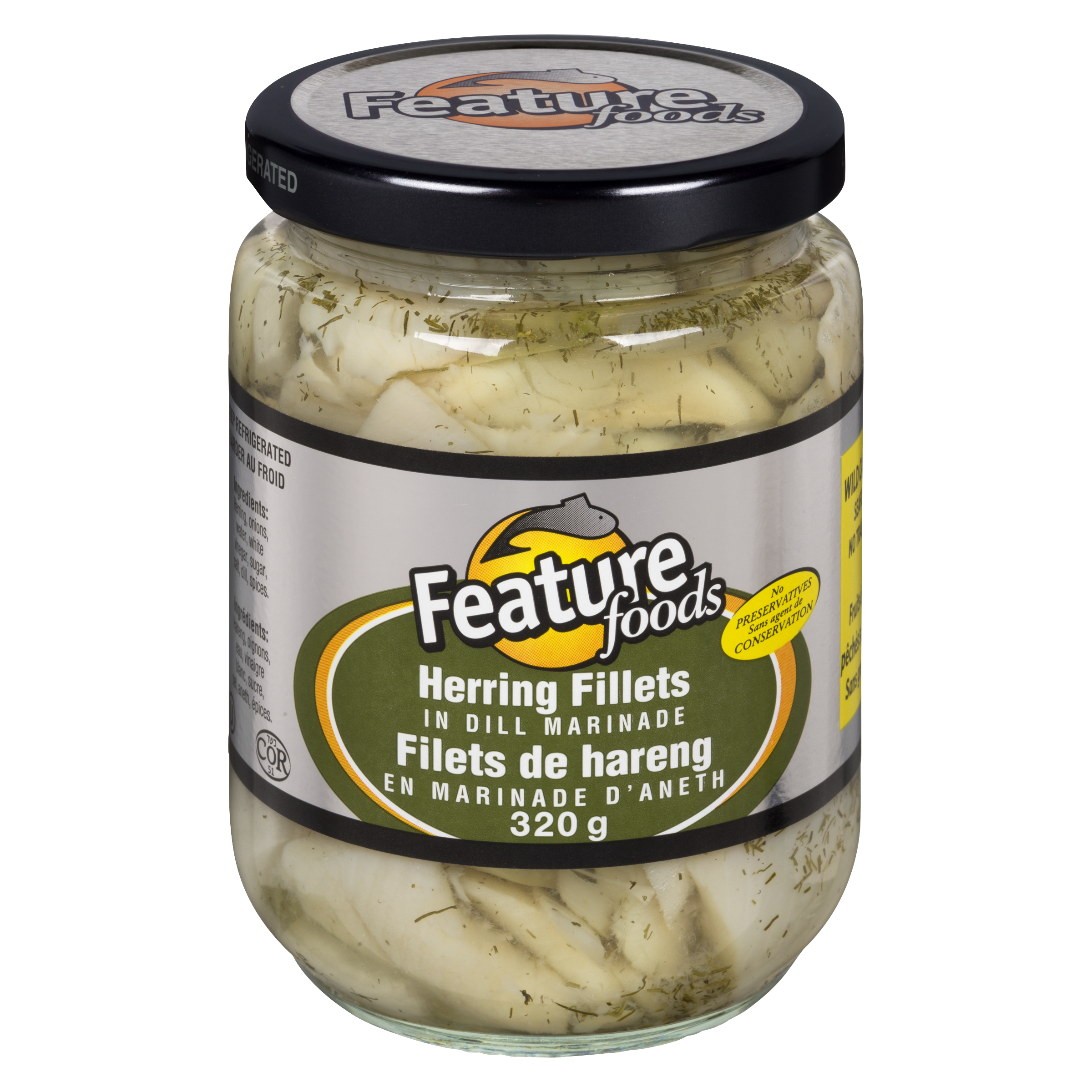 Feature Foods Herring Fillets in Dill Marinade 320g Jar