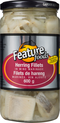 Feature Foods Herring Fillets in Wine Marinade 600g Jar