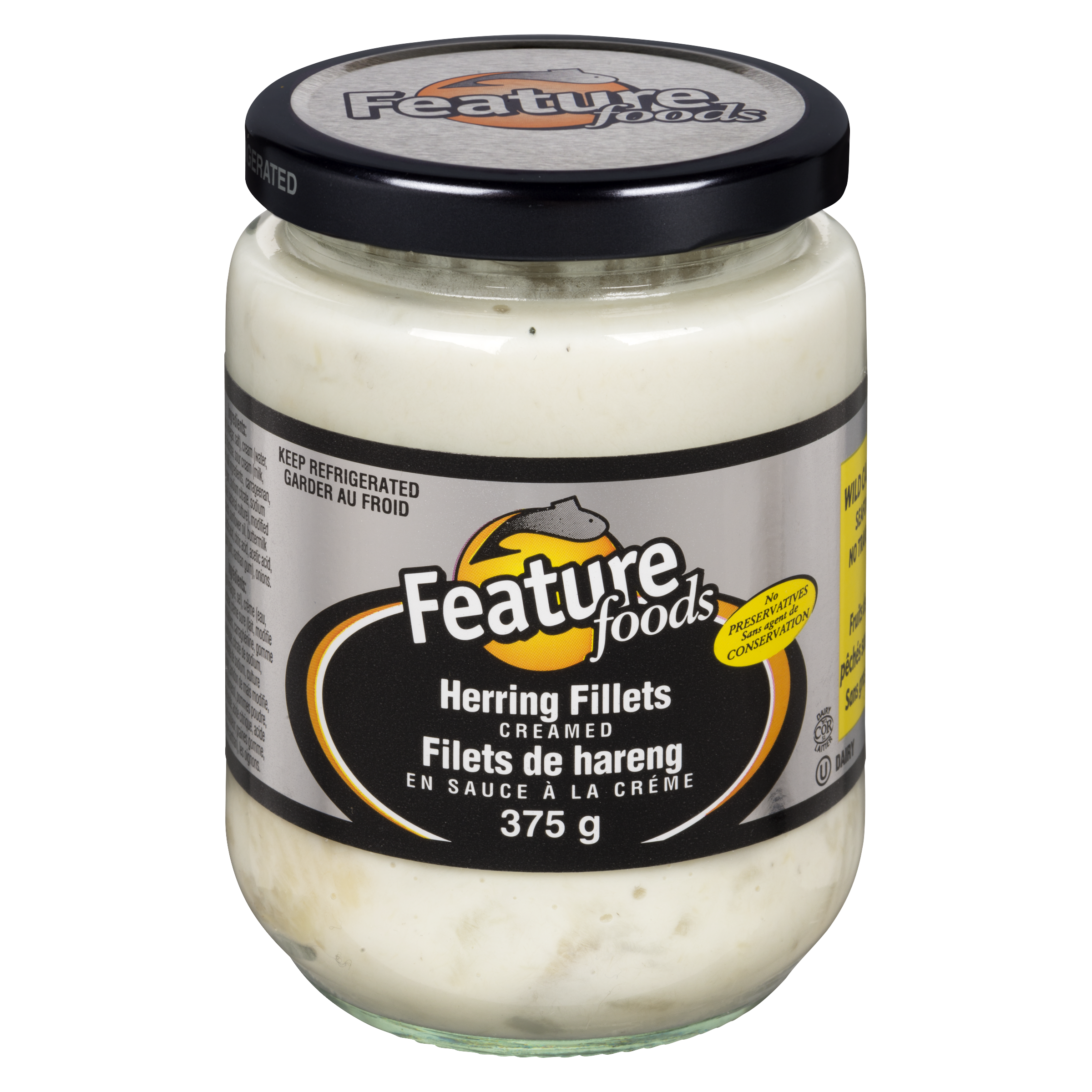 Feature Foods Creamed Herring Fillets 375g Jar