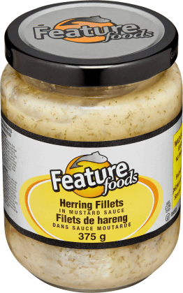Feature Foods Herring Fillets in Mustard Sauce 375g Jar
